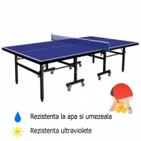 Masă tenis EXTERIOR / INTERIOR Total Sport - Set palete si mingi gratuit